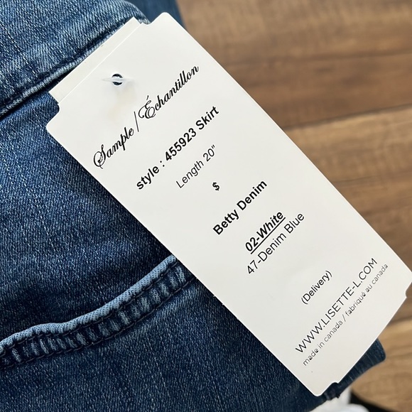 NWT Lisette L Denim Skirt size 8 - Picture 3 of 6